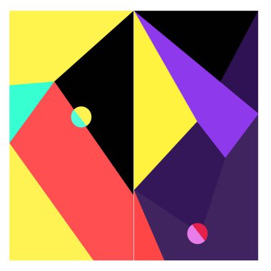 Kaynak için vektör renkli geometrik ve eğri arkaplan deseni