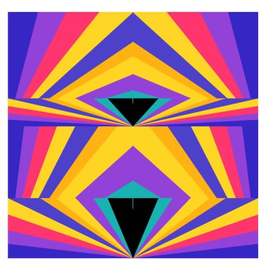 Kaynak için vektör renkli geometrik ve eğri arkaplan deseni