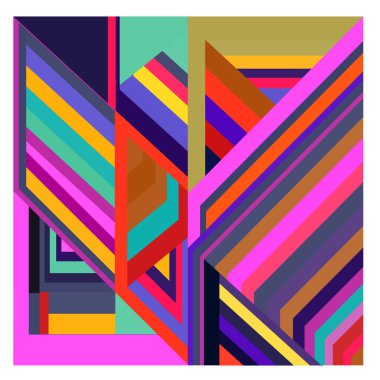 Kaynak için vektör renkli geometrik ve eğri arkaplan deseni