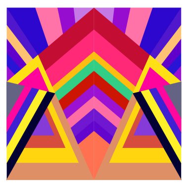 Kaynak için vektör renkli geometrik ve eğri arkaplan deseni