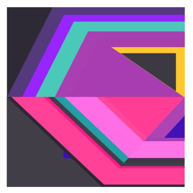 Kaynak için vektör renkli geometrik ve eğri arkaplan deseni