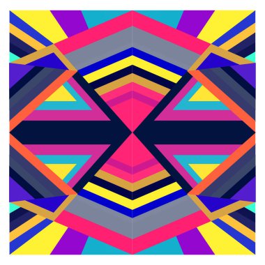 Kaynak için vektör renkli geometrik ve eğri arkaplan deseni