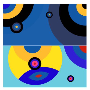 Kaynak için vektör renkli geometrik ve eğri arkaplan deseni