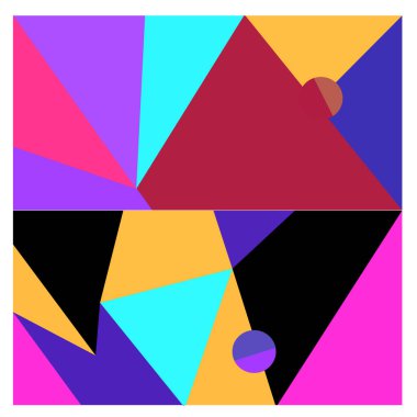 Kaynak için vektör renkli geometrik ve eğri arkaplan deseni