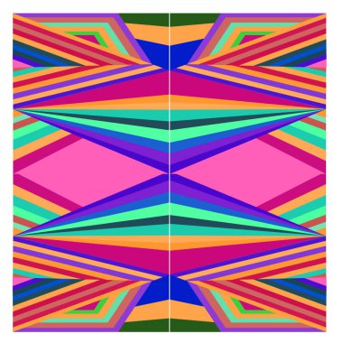 Kaynak için vektör renkli geometrik ve eğri arkaplan deseni