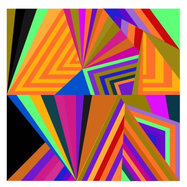 Kaynak için vektör renkli geometrik ve eğri arkaplan deseni