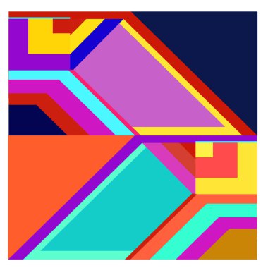 Kaynak için vektör renkli geometrik ve eğri arkaplan deseni