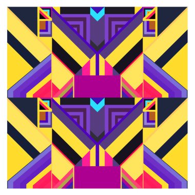 Kaynak için vektör renkli geometrik ve eğri arkaplan deseni