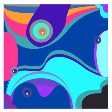 Kaynak için vektör renkli geometrik ve eğri arkaplan deseni