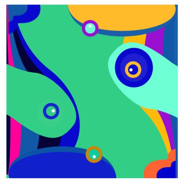 Kaynak için vektör renkli geometrik ve eğri arkaplan deseni