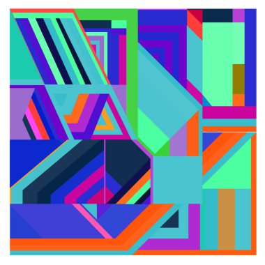 Kaynak için vektör renkli geometrik ve eğri arkaplan deseni