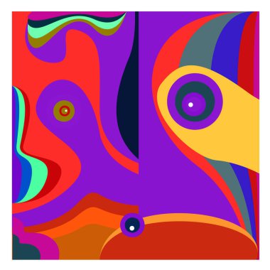 Kaynak için vektör renkli geometrik ve eğri arkaplan deseni