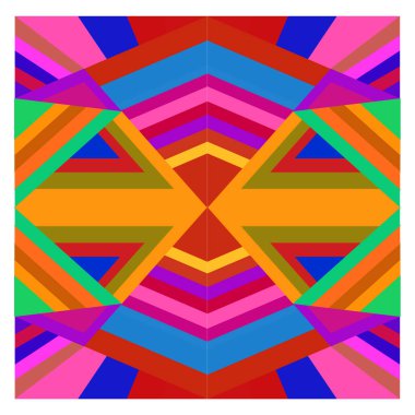 Kaynak için vektör renkli geometrik ve eğri arkaplan deseni