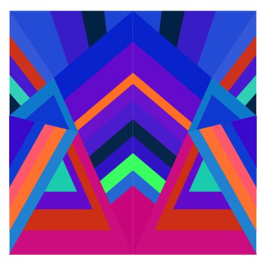 Kaynak için vektör renkli geometrik ve eğri arkaplan deseni