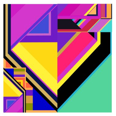 Kaynak için vektör renkli geometrik ve eğri arkaplan deseni