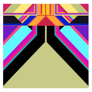 Kaynak için vektör renkli geometrik ve eğri arkaplan deseni