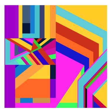 Kaynak için vektör renkli geometrik ve eğri arkaplan deseni