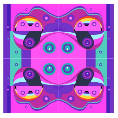 Kaynak için vektör renkli geometrik ve eğri arkaplan deseni