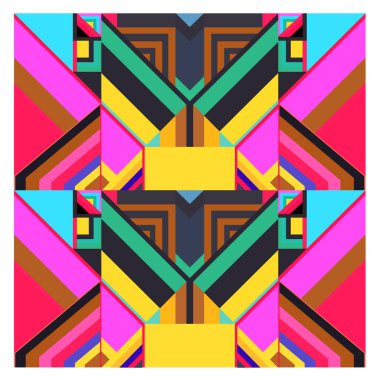 Kaynak için vektör renkli geometrik ve eğri arkaplan deseni