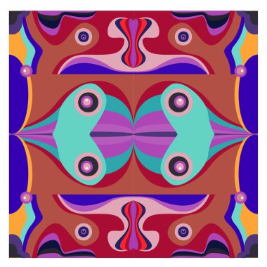 Kaynak için vektör renkli geometrik ve eğri arkaplan deseni