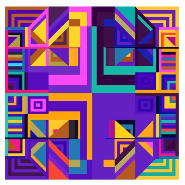 Kaynak için vektör renkli geometrik ve eğri arkaplan deseni