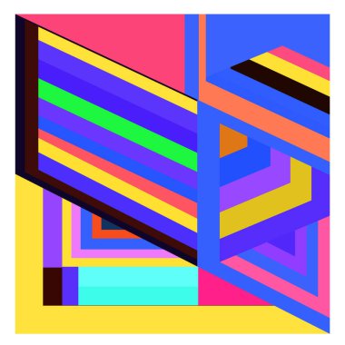 Kaynak için vektör renkli geometrik ve eğri arkaplan deseni