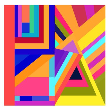 Kaynak için vektör renkli geometrik ve eğri arkaplan deseni