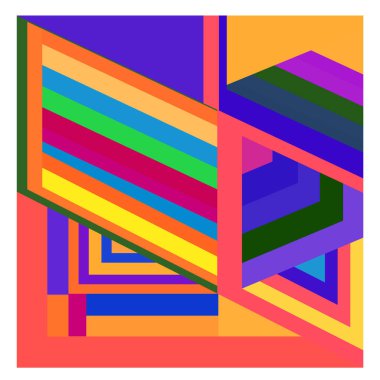 Kaynak için vektör renkli geometrik ve eğri arkaplan deseni