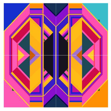 Kaynak için vektör renkli geometrik ve eğri arkaplan deseni