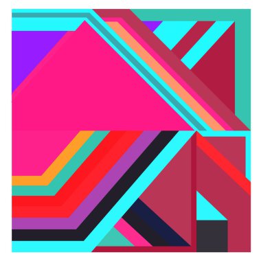 Kaynak için vektör renkli geometrik ve eğri arkaplan deseni