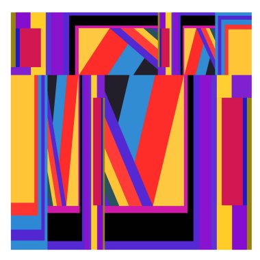 Kaynak için vektör renkli geometrik ve eğri arkaplan deseni