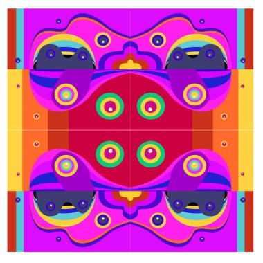 Kaynak için vektör renkli geometrik ve eğri arkaplan deseni