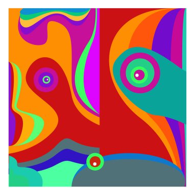 Kaynak için vektör renkli geometrik ve eğri arkaplan deseni