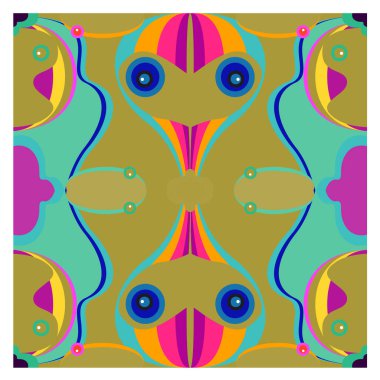 Kaynak için vektör renkli geometrik ve eğri arkaplan deseni