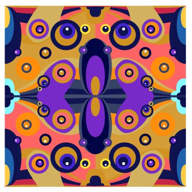 Kaynak için vektör renkli geometrik ve eğri arkaplan deseni