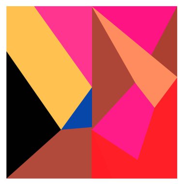 Kaynak için vektör renkli geometrik ve eğri arkaplan deseni