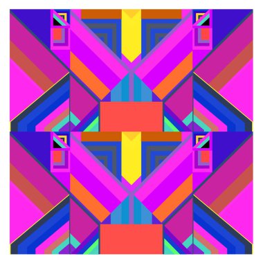 Kaynak için vektör renkli geometrik ve eğri arkaplan deseni