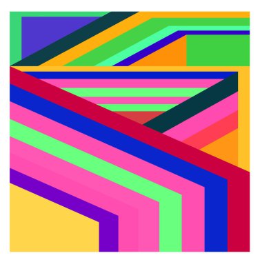 Kaynak için vektör renkli geometrik ve eğri arkaplan deseni