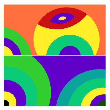 Kaynak için vektör renkli geometrik ve eğri arkaplan deseni