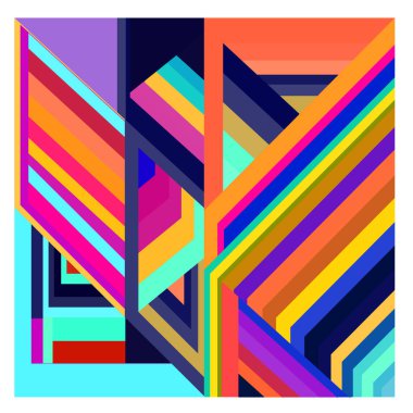 Kaynak için vektör renkli geometrik ve eğri arkaplan deseni