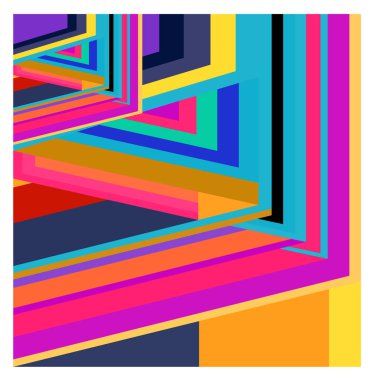 Kaynak için vektör renkli geometrik ve eğri arkaplan deseni