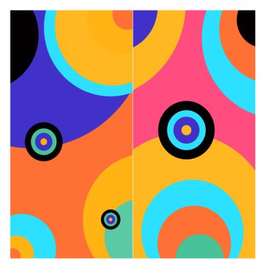 Kaynak için vektör renkli geometrik ve eğri arkaplan deseni