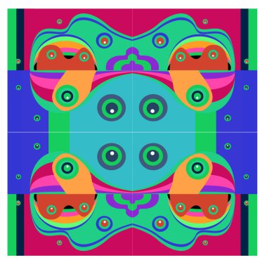 Kaynak için vektör renkli geometrik ve eğri arkaplan deseni