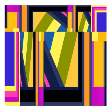 Kaynak için vektör renkli geometrik ve eğri arkaplan deseni