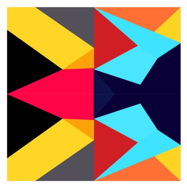 Kaynak için vektör renkli geometrik ve eğri arkaplan deseni