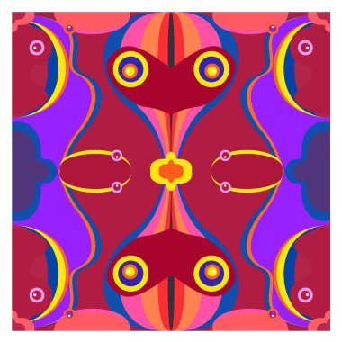 Kaynak için vektör renkli geometrik ve eğri arkaplan deseni