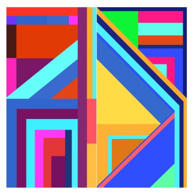 Kaynak için vektör renkli geometrik ve eğri arkaplan deseni