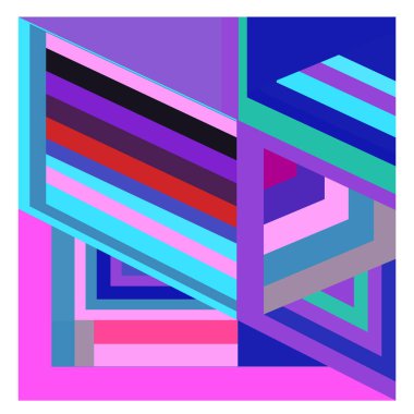 Kaynak için vektör renkli geometrik ve eğri arkaplan deseni