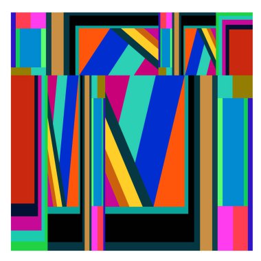 Kaynak için vektör renkli geometrik ve eğri arkaplan deseni