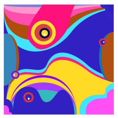 Kaynak için vektör renkli geometrik ve eğri arkaplan deseni